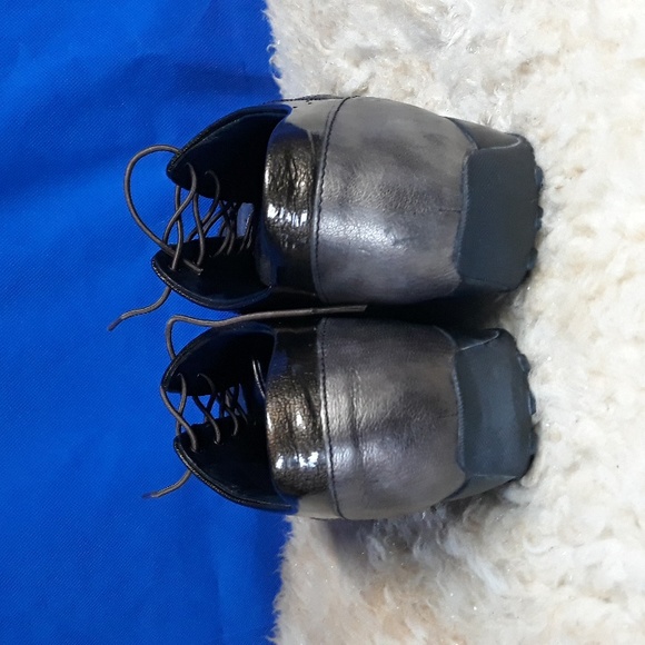 Mephisto Metallic Tone Reptile Pattern Lace up Shoes sz 9 - Picture 6 of 9